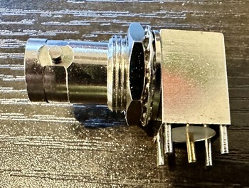 The BNC connectors, as they came from AliExpress